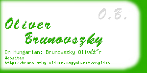 oliver brunovszky business card